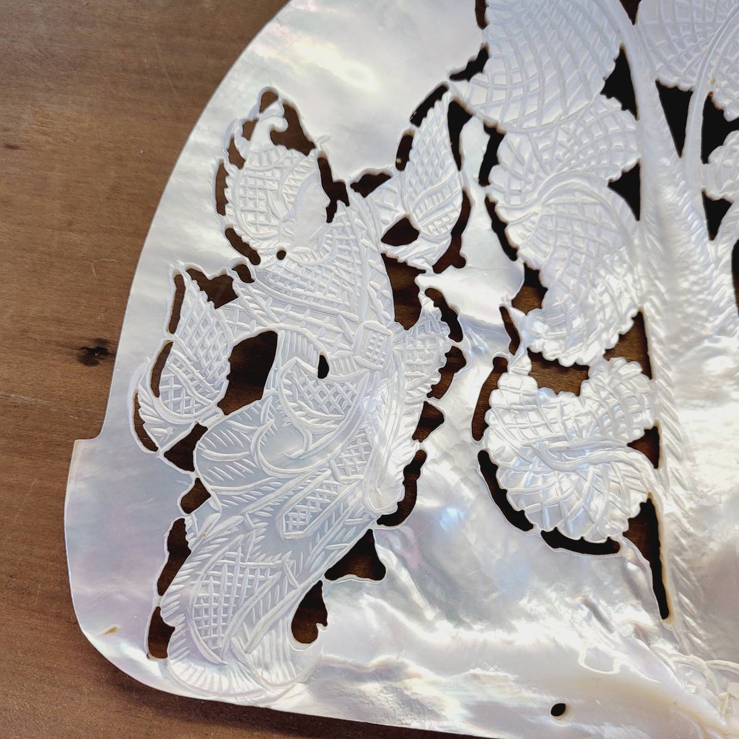 Vintage Carved Mother of Pearl Shell