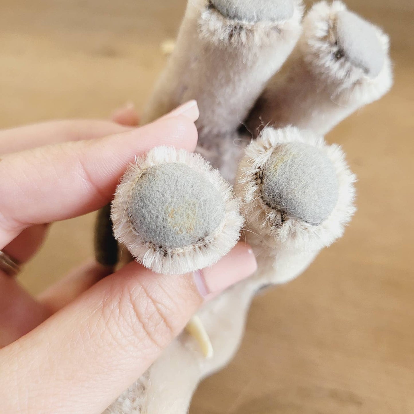 Vintage Steiff Standing Elephant Mohair With Tusks
