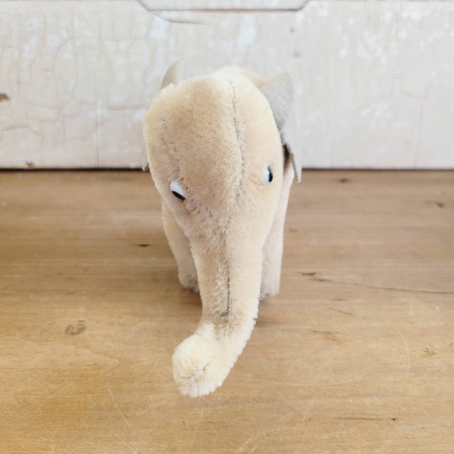 Vintage Steiff Standing Elephant Mohair With Tusks