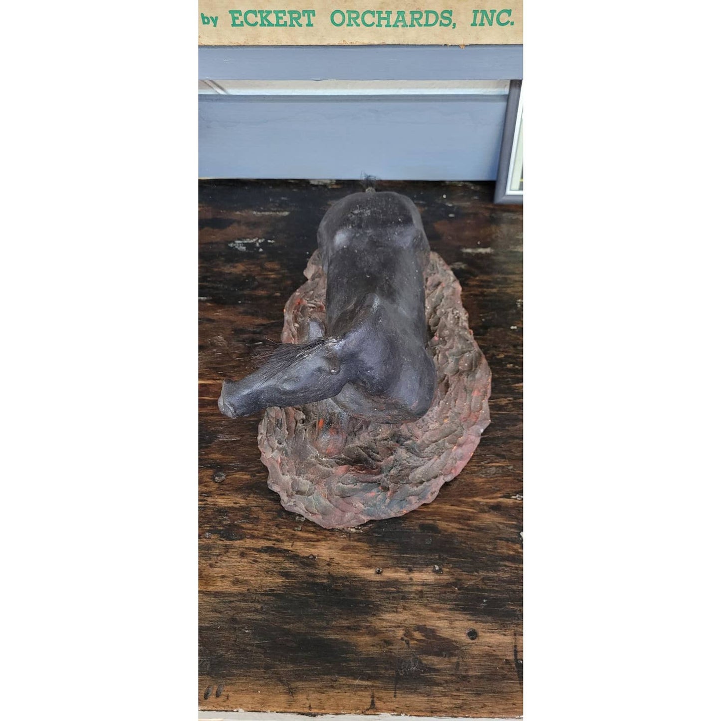 Vintage Handmade Clay Horse in Mud