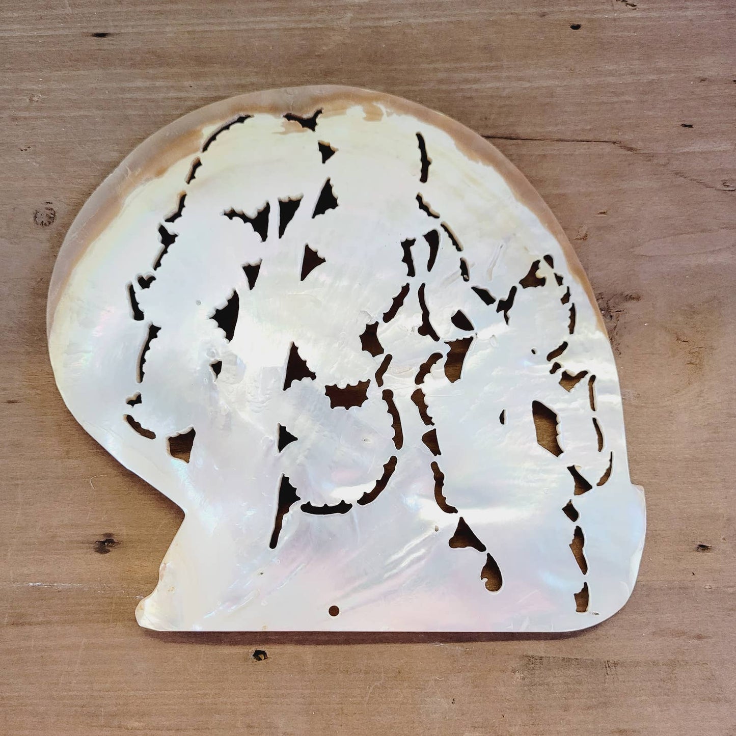 Vintage Carved Mother of Pearl Shell