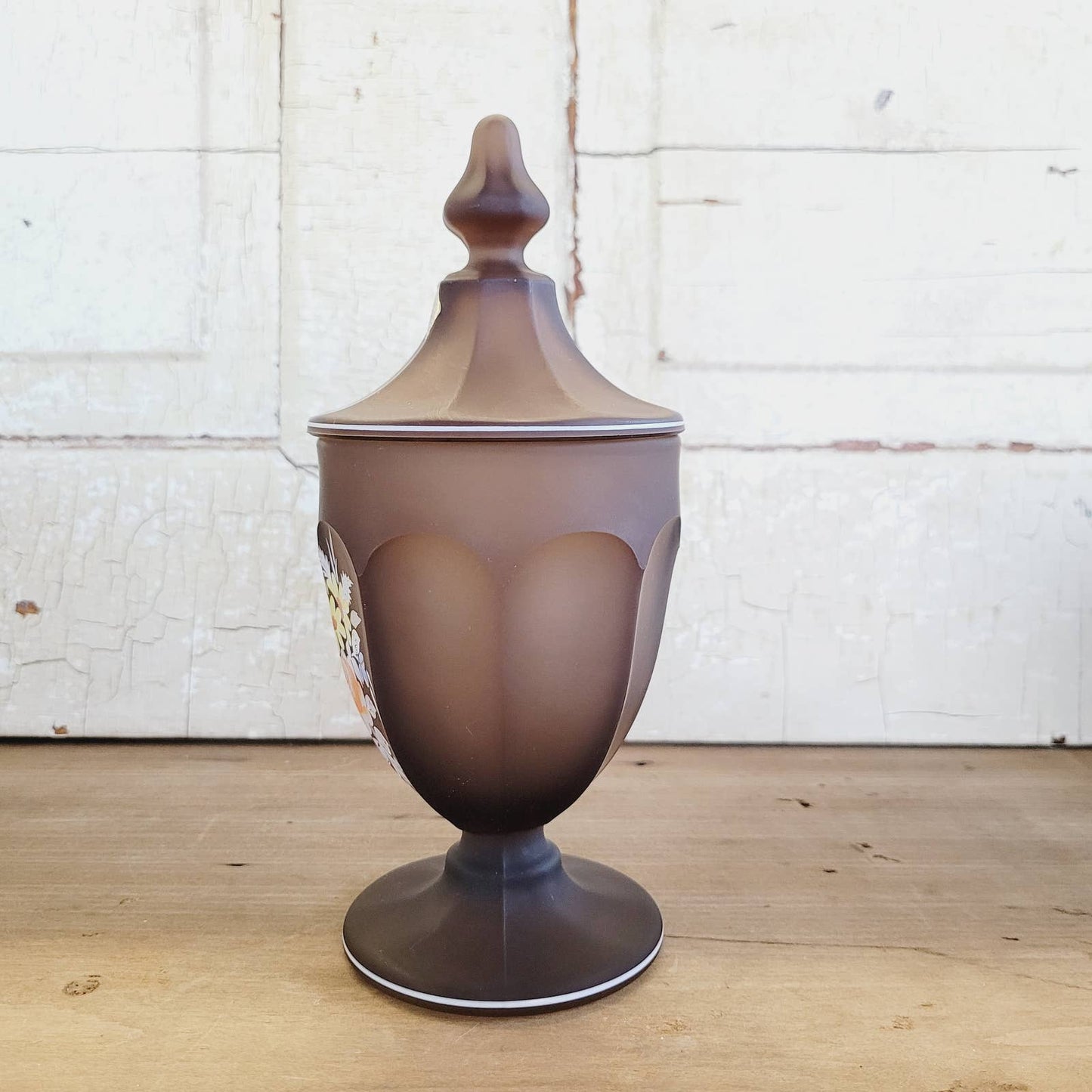 Westmoreland Brown Daisy Candy Jar with Lid