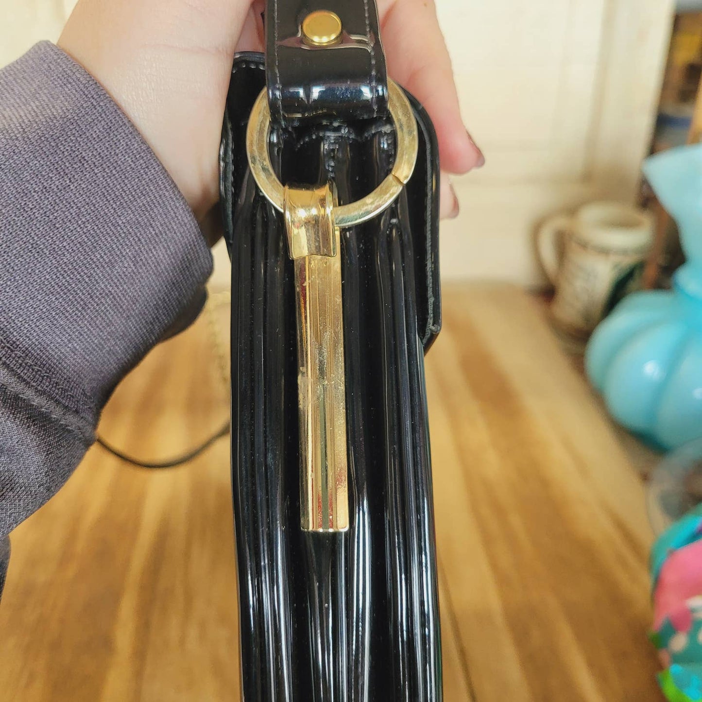 Vintage Robert Bestien Patent Leather Black Purse