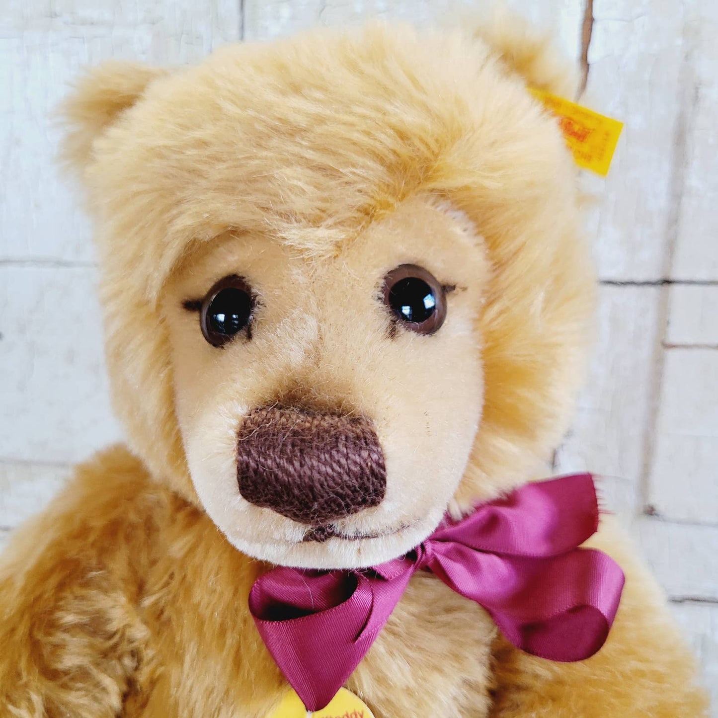 STEIFF Germany Musical Teddy Bear 011214 Mohair Jointed Button/Tags Signed