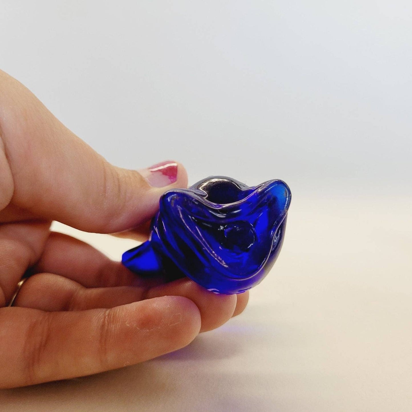 Boyd Glass Mouse Cobalt Painted