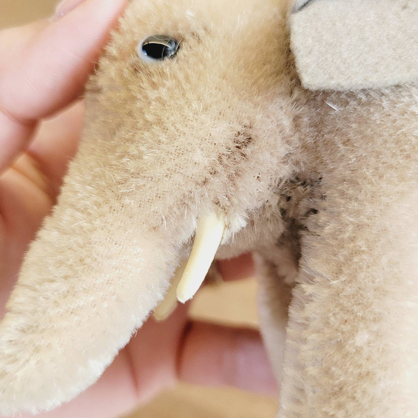 Vintage Steiff Standing Elephant Mohair With Tusks