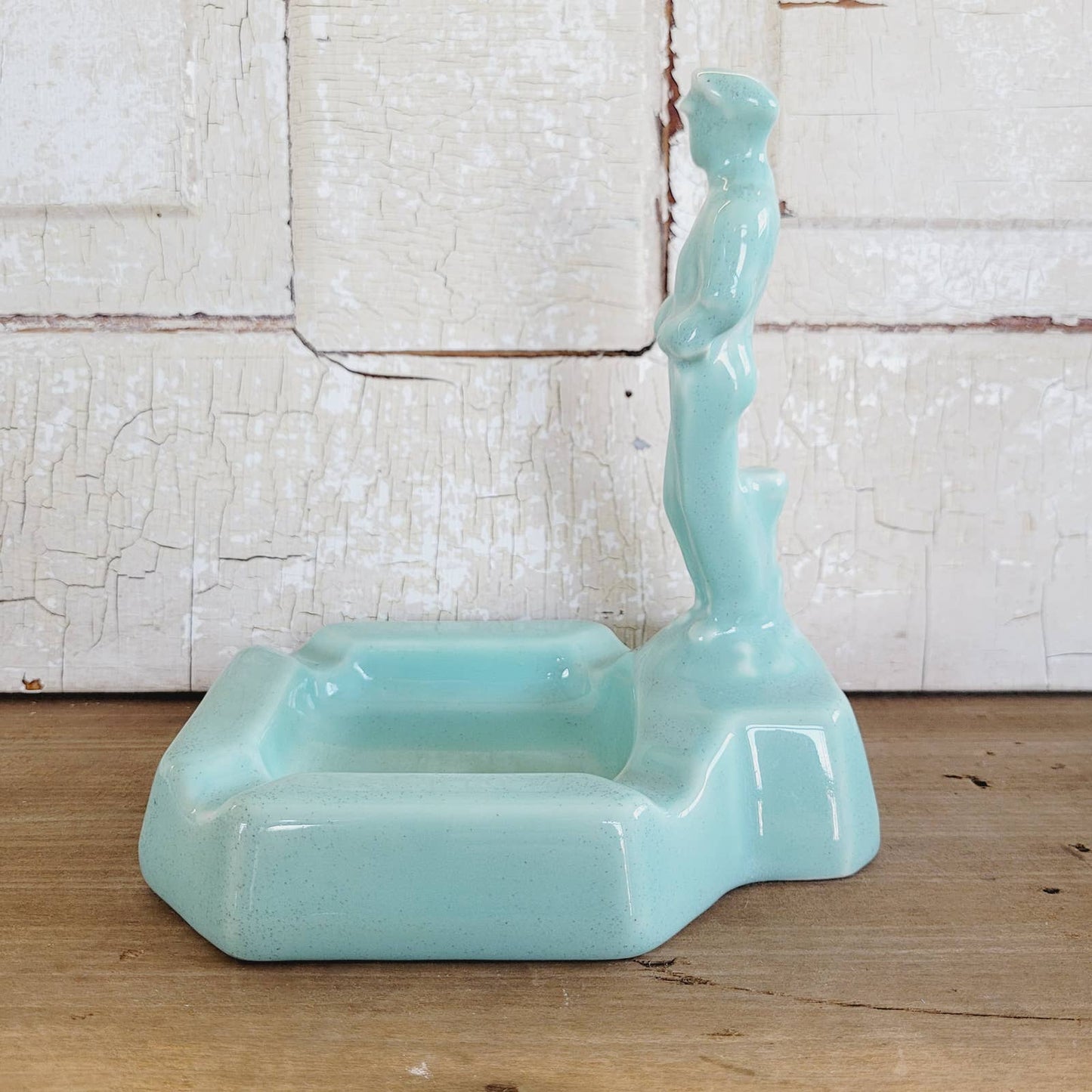 Vintage Pottery Figural Man Ashtray
