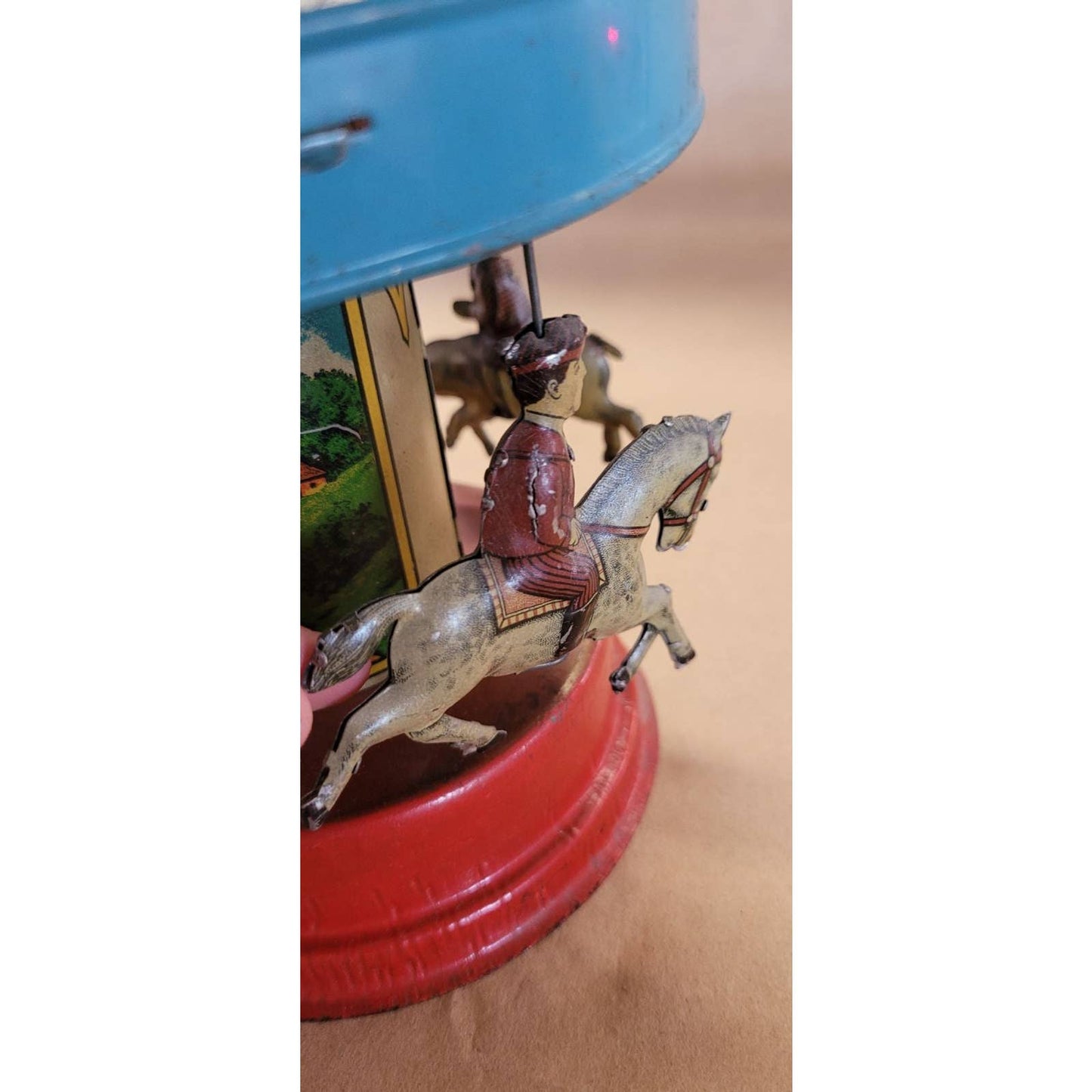 Antique Gunthermann tin toy Carousel
