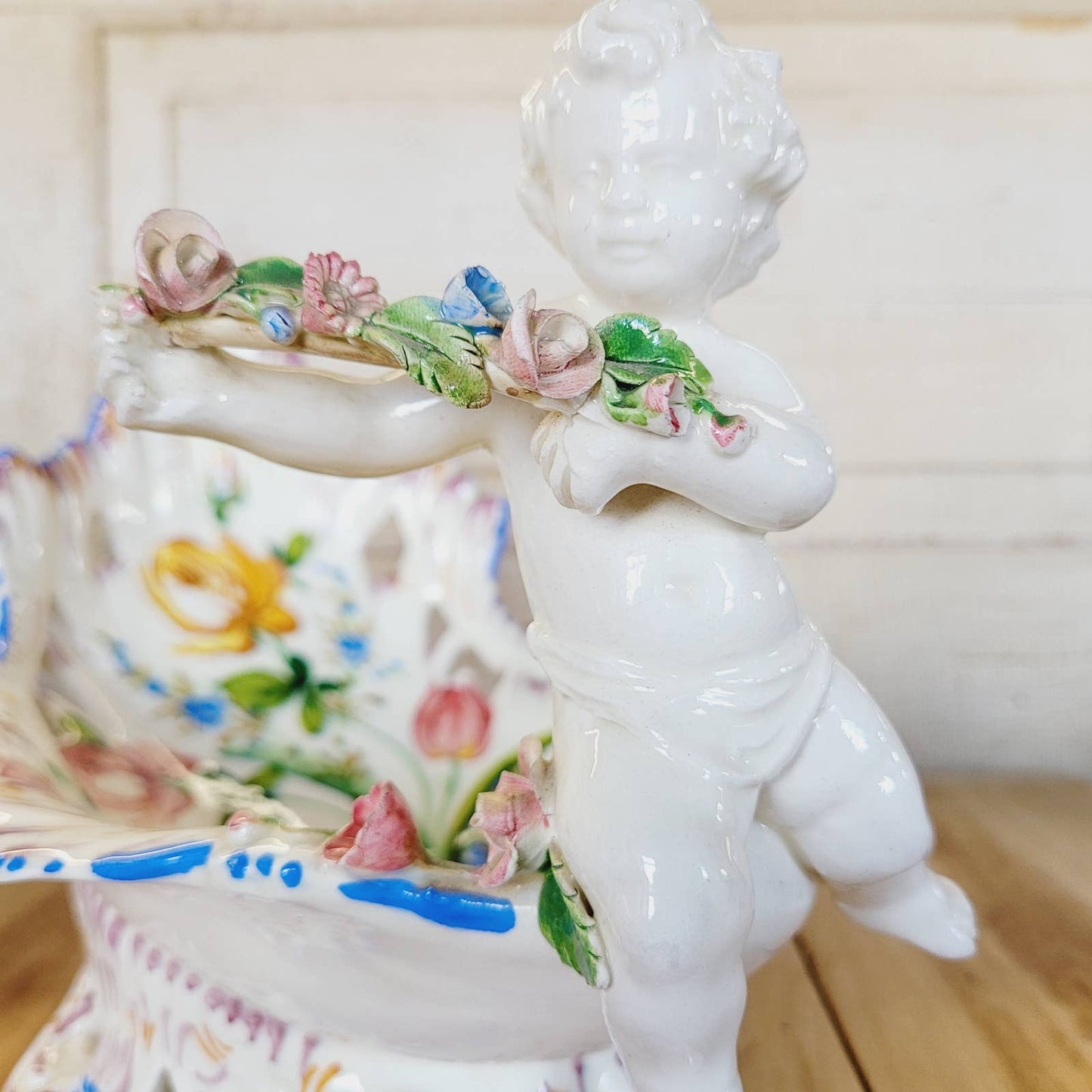 Vintage Capodimonte Italian Renaissance Revival Centerpiece.