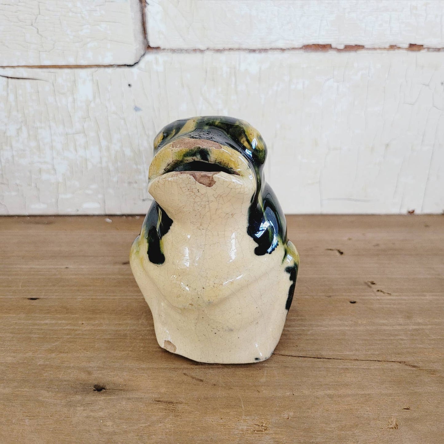 Vintage Seated Frog Roseville Pottery Still Bank