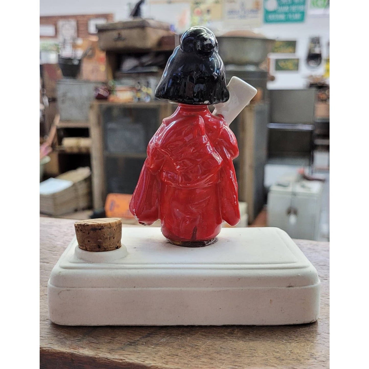 Vintage TEVVY Geisha Advertising Ink Well Paperweight