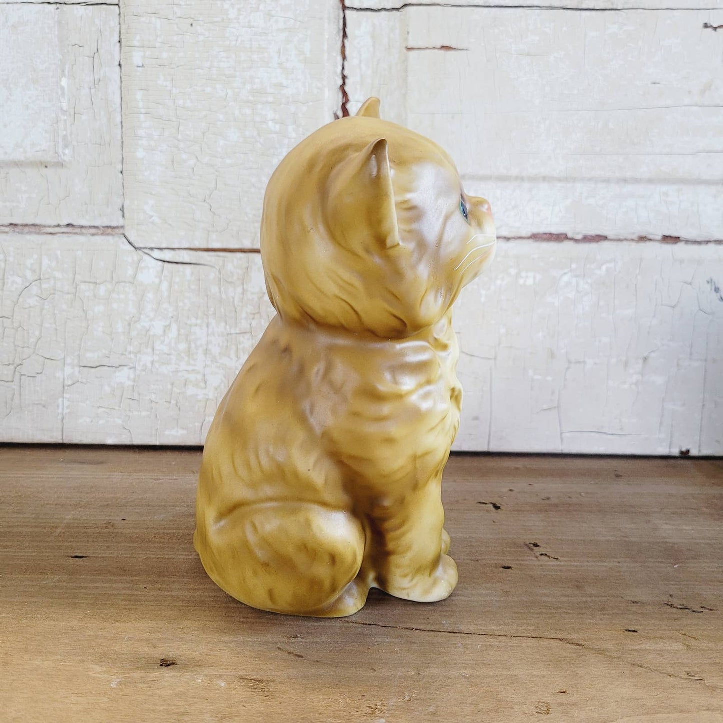 Vintage Enesco Persian Tabby Cat Figurine