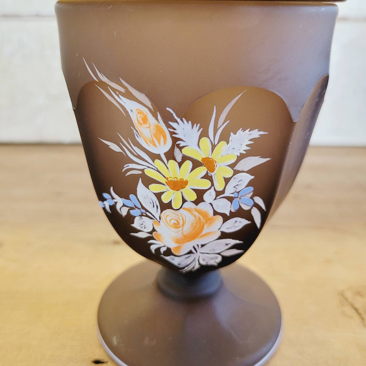 Westmoreland Brown Daisy Candy Jar with Lid