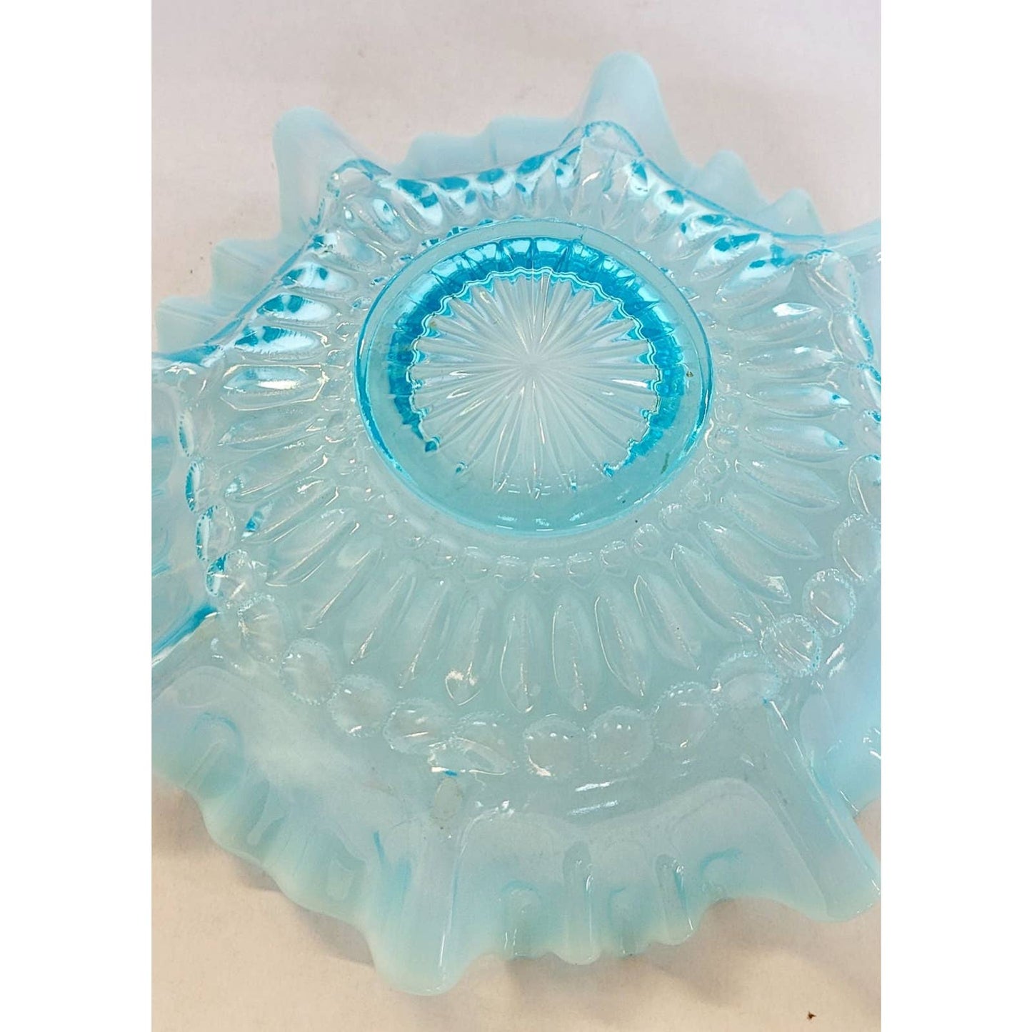 Vintage Jefferson Blue Opalescent Bowl