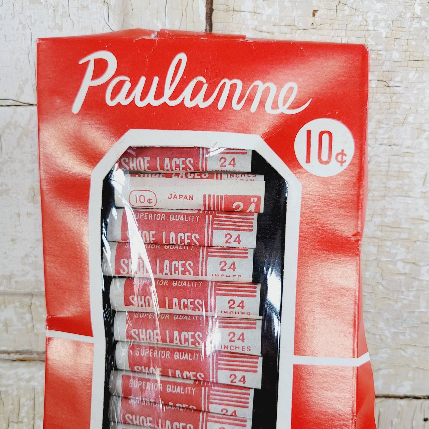 Vintage 24 Pairs PAULANNE Black 24" Shoe Laces, Made in Japan, Original Package