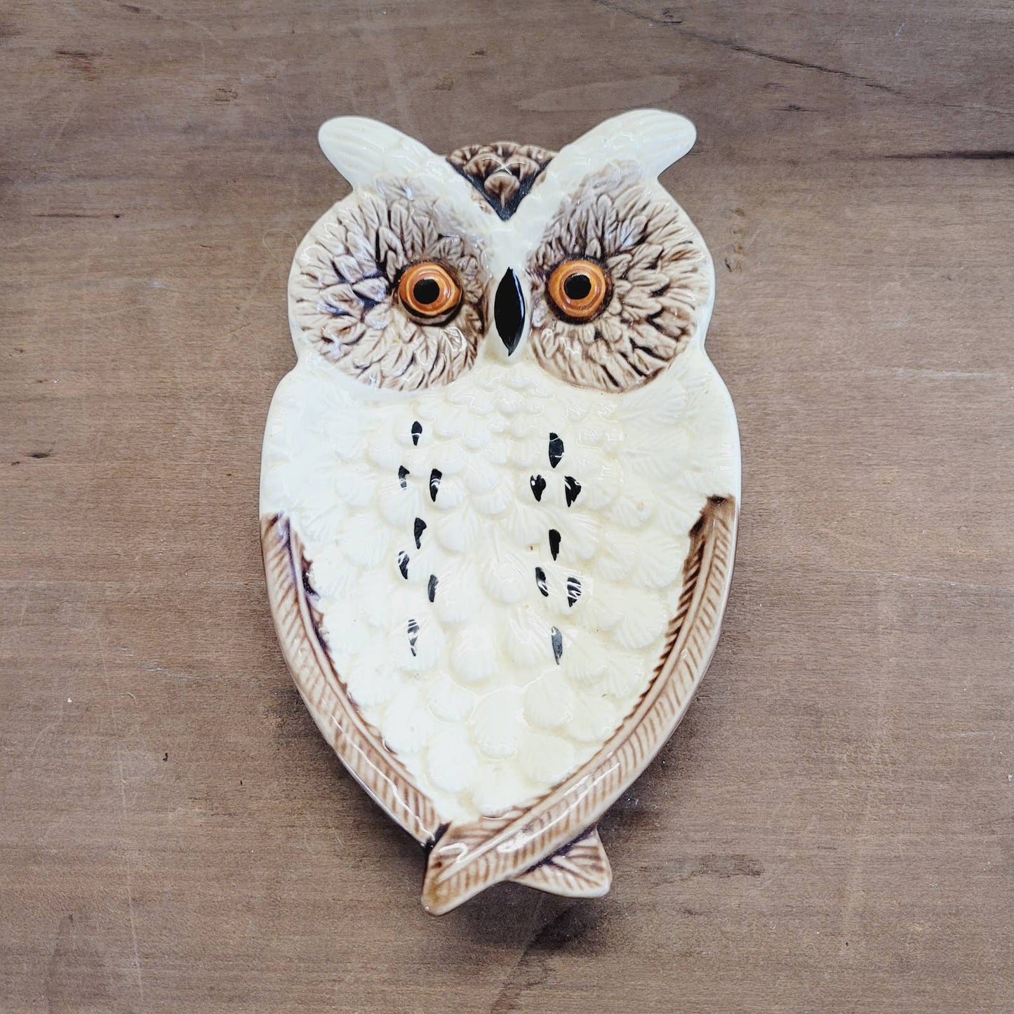 Vintage Enesco Owl Spoon Rest and Napkin Holder