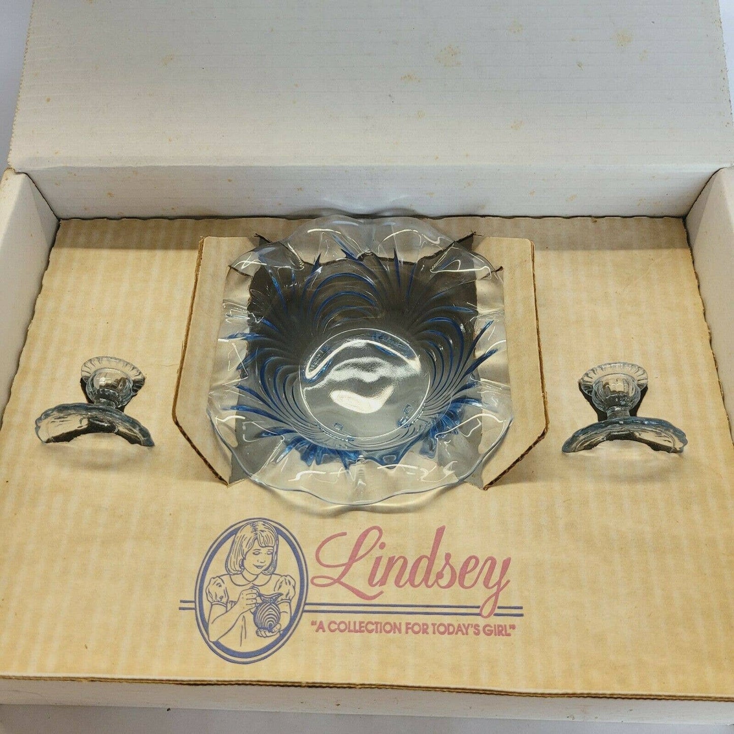 Mosser Glass Miniatures-Lindsey Set #5 in Moonlight Blue