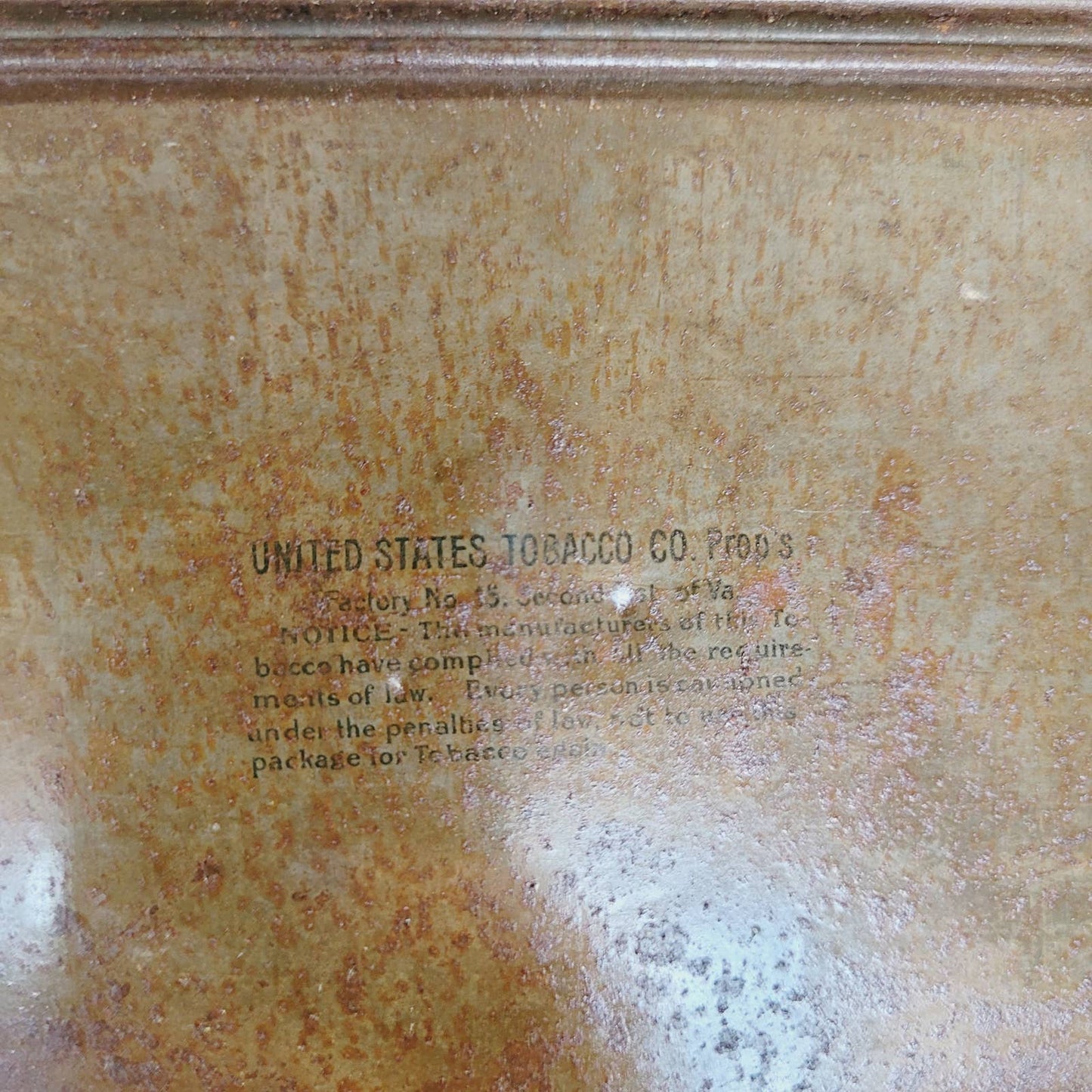 Vintage United States Tobacco Co Humidor Tin