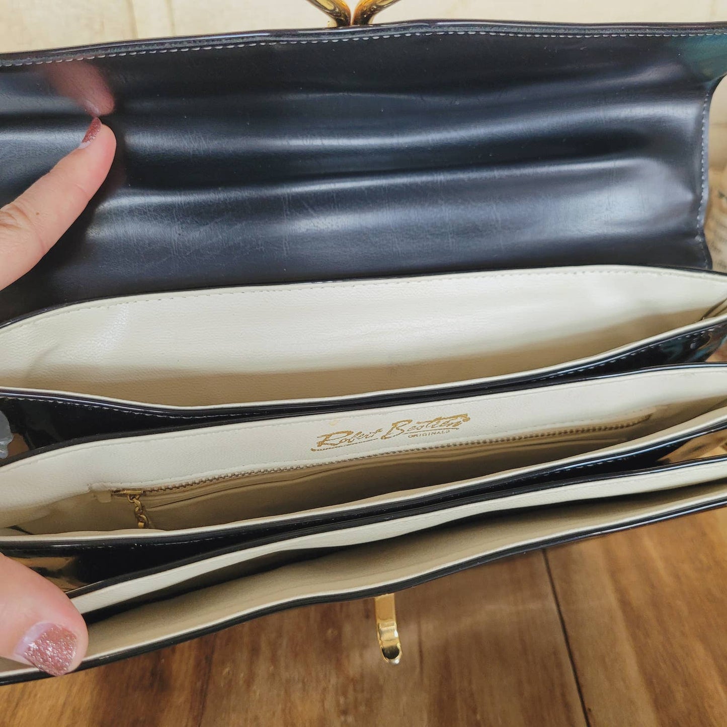 Vintage Robert Bestien Patent Leather Black Purse