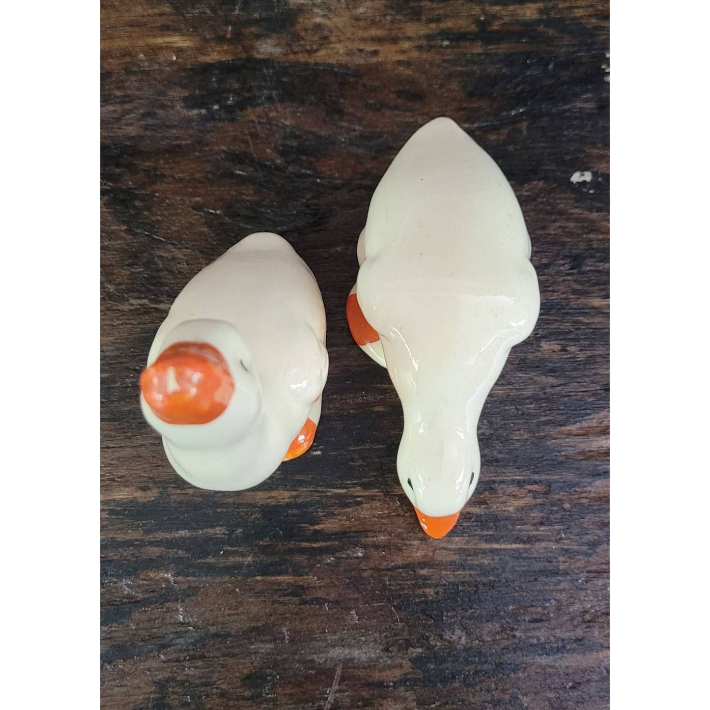 Vintage USA Pottery Geese Pair