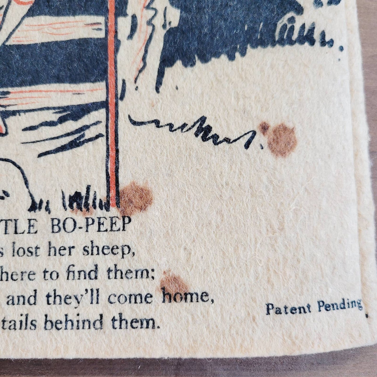 1927 Mother Goose Nursery Rhymes Felt Book