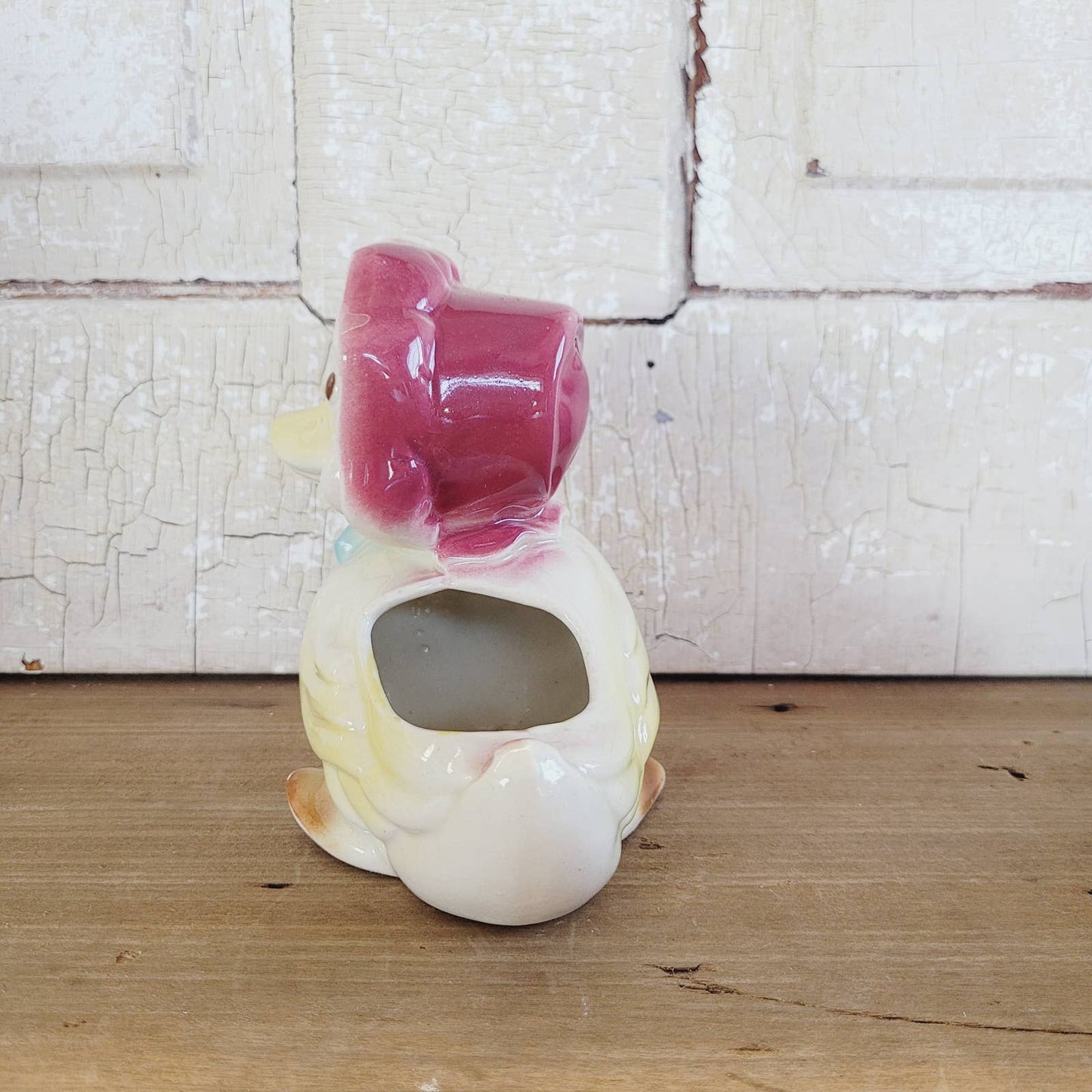 Vintage Duck with Bonnet Planter