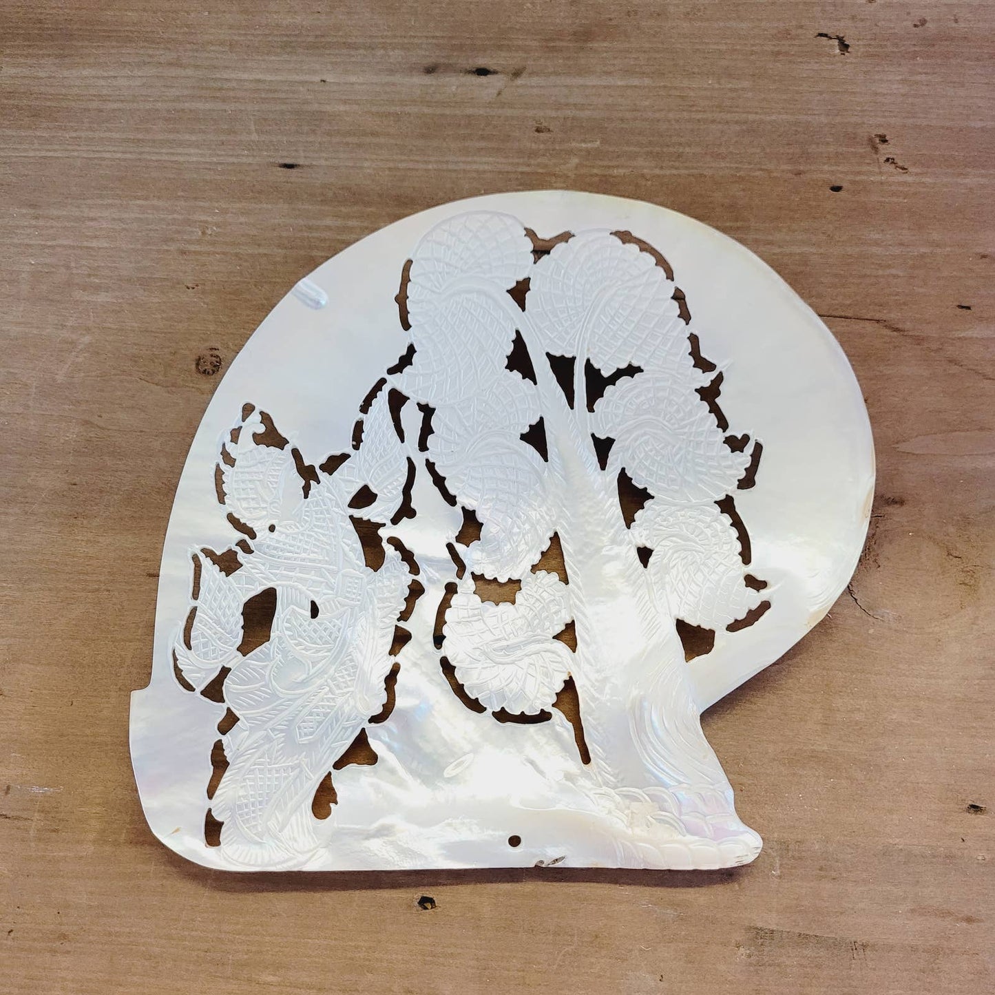 Vintage Carved Mother of Pearl Shell