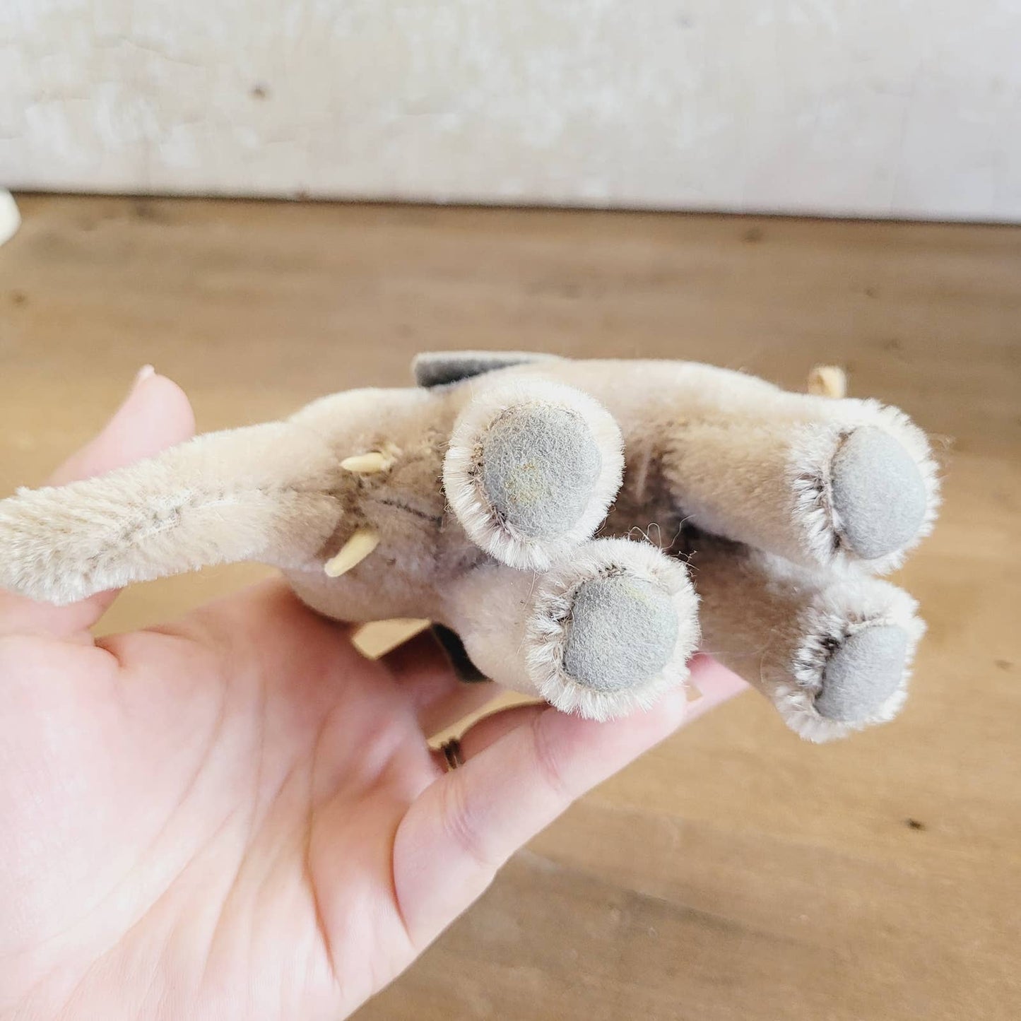 Vintage Steiff Standing Elephant Mohair With Tusks
