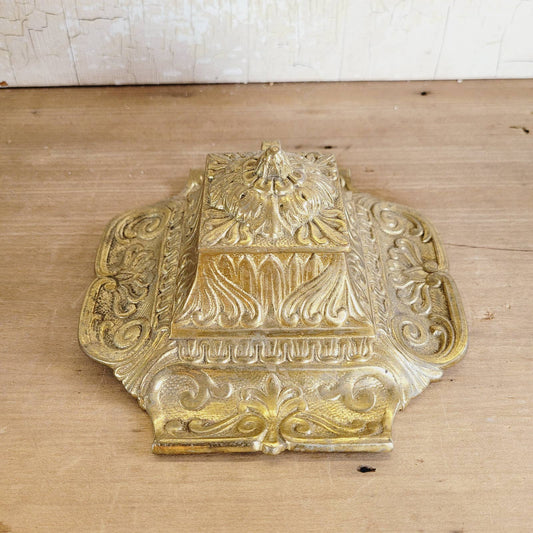 Vintage Depose No 3 Brass Inkwell