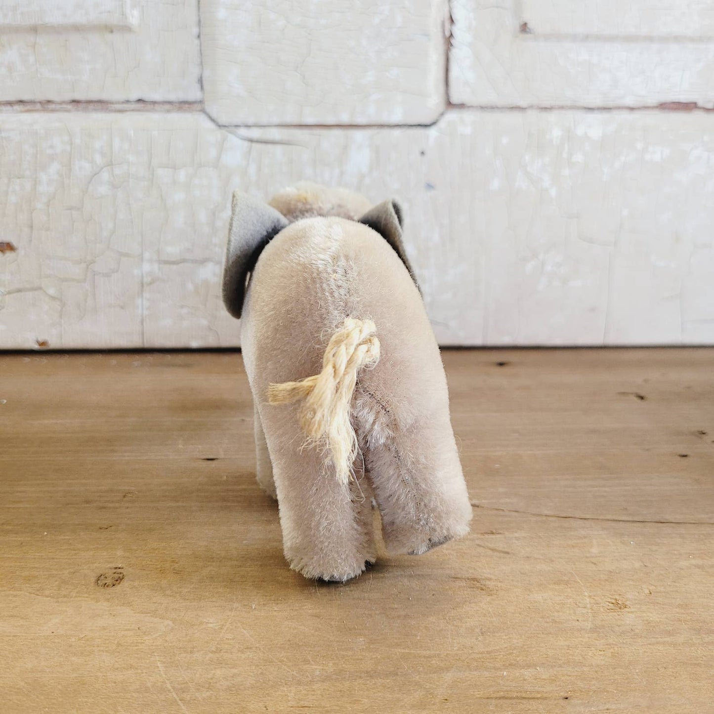 Vintage Steiff Standing Elephant Mohair With Tusks