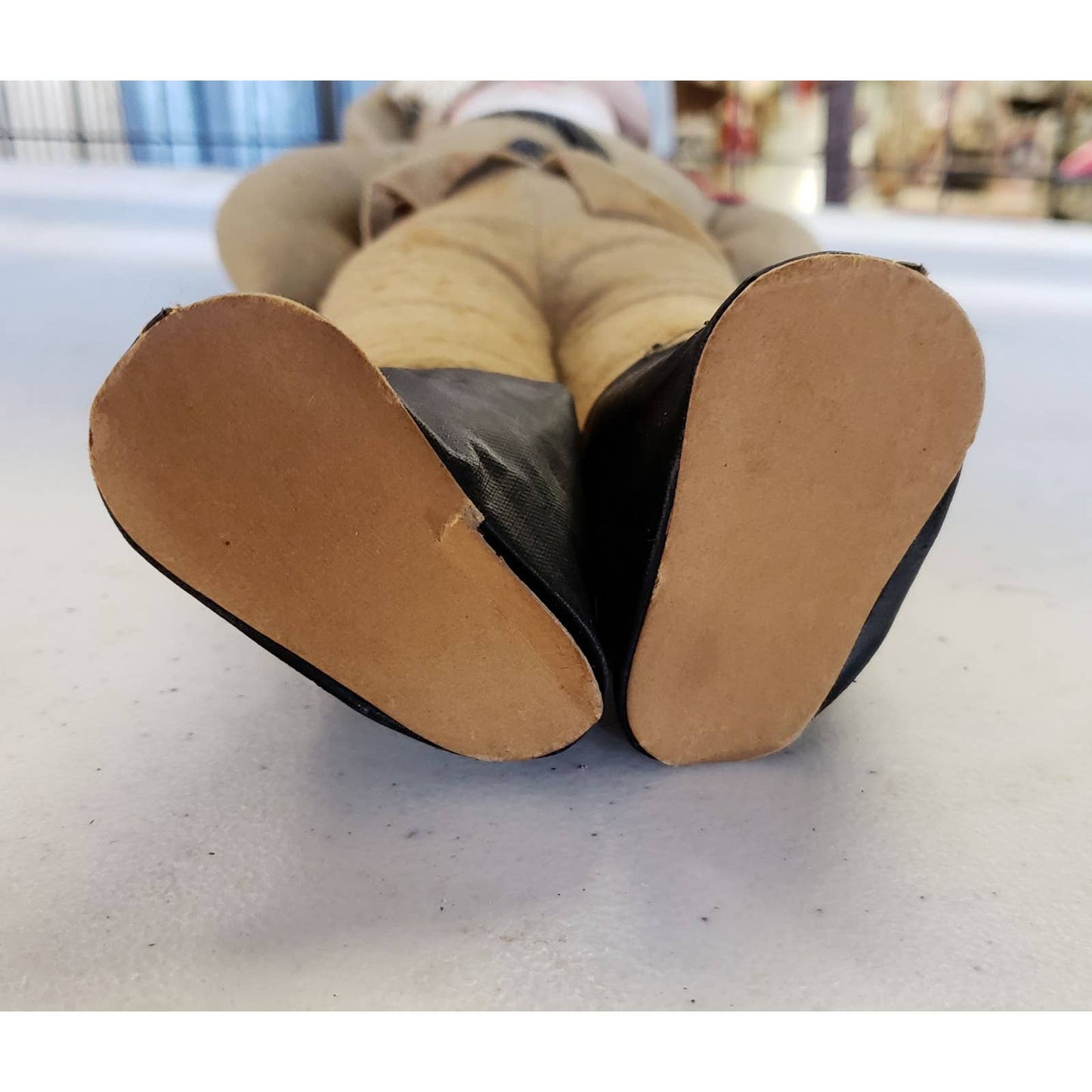 Antique Cloth Military Doll Formed Face