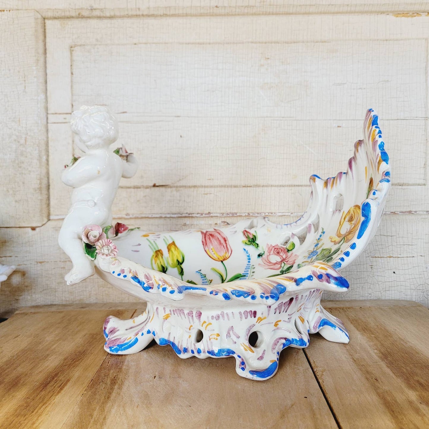 Vintage Capodimonte Italian Renaissance Revival Centerpiece.