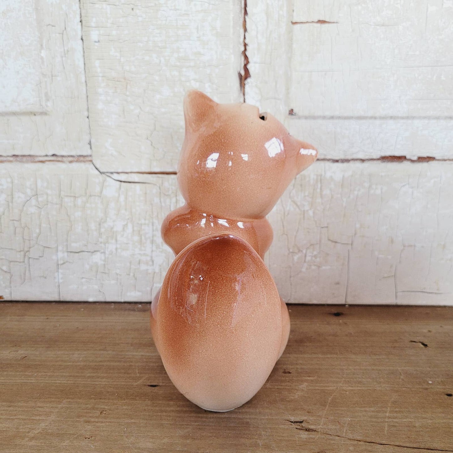 Vintage Squirrel Bank Pink Brown Handpainted Japan