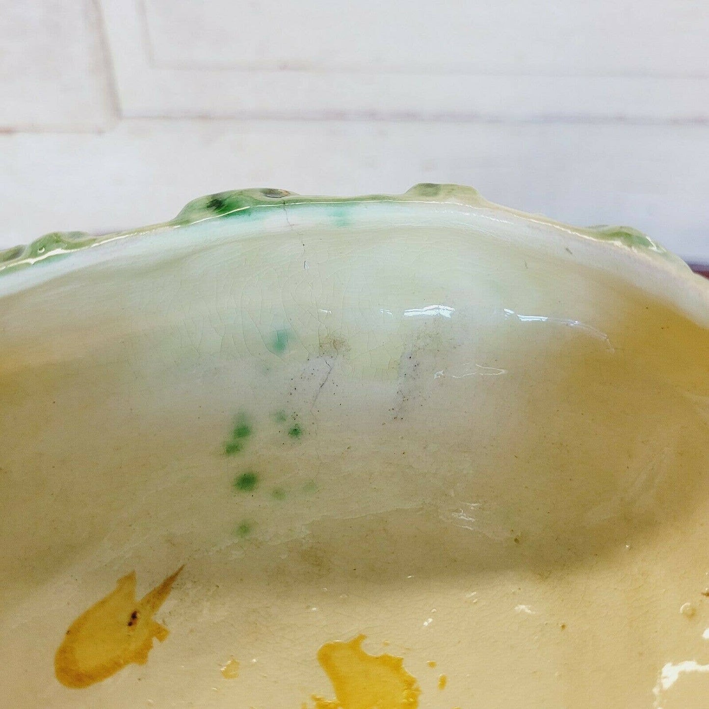 Antique MAJOLICA RABBIT SOUP TUREEN with Ladle.
