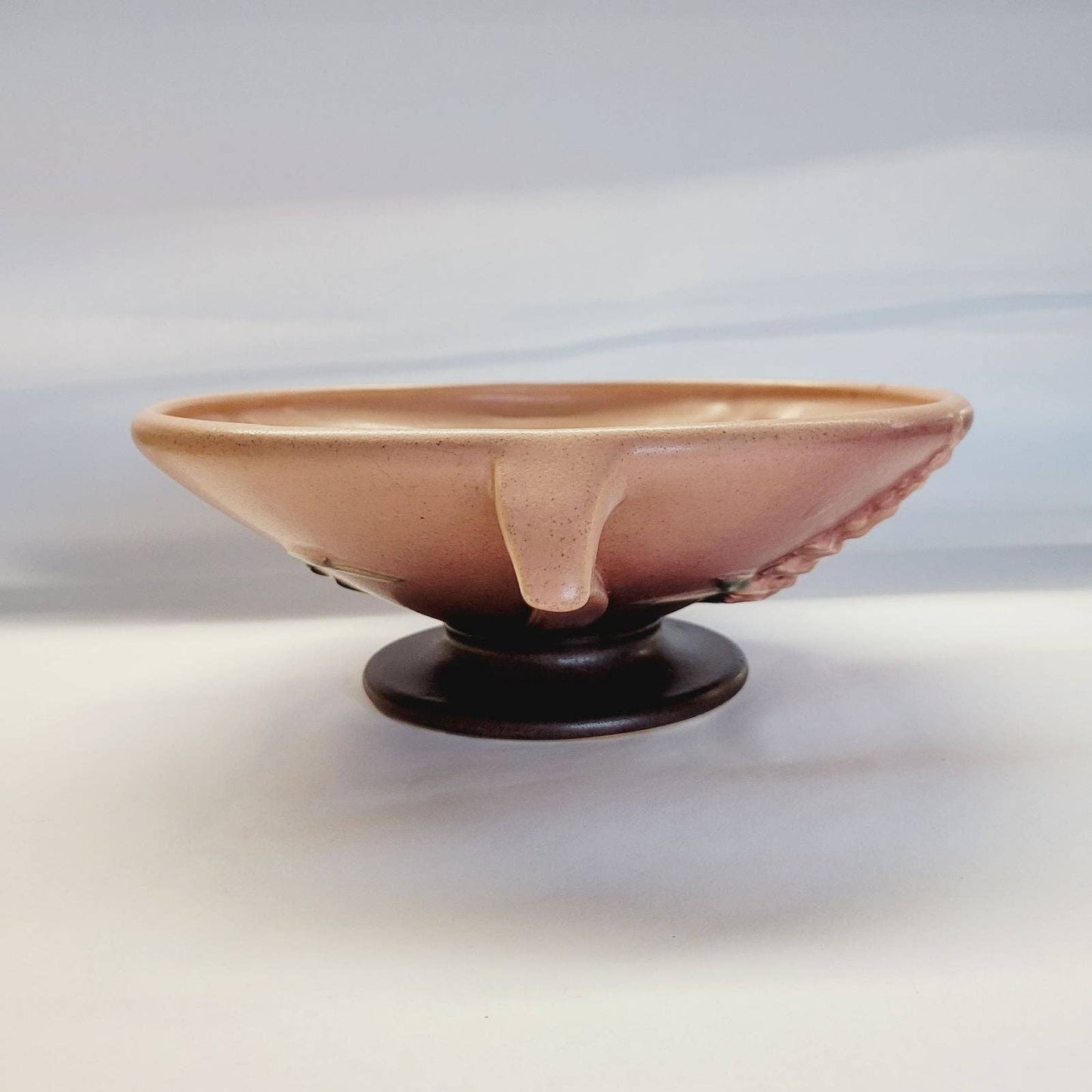Vintage Roseville Pottery Foxglove Pink Compote 2-10
