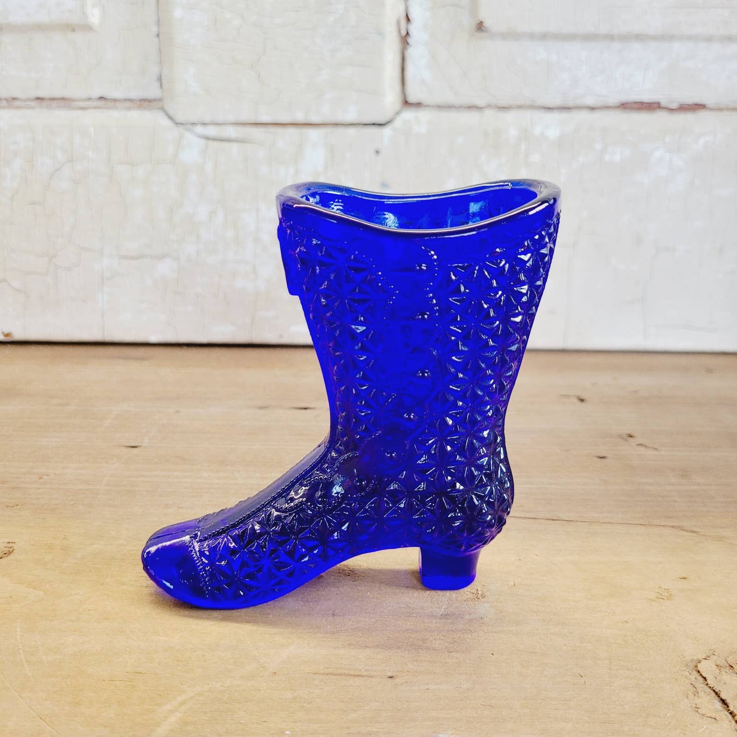 Mosser Glass Cobalt Blue Boot Shoe