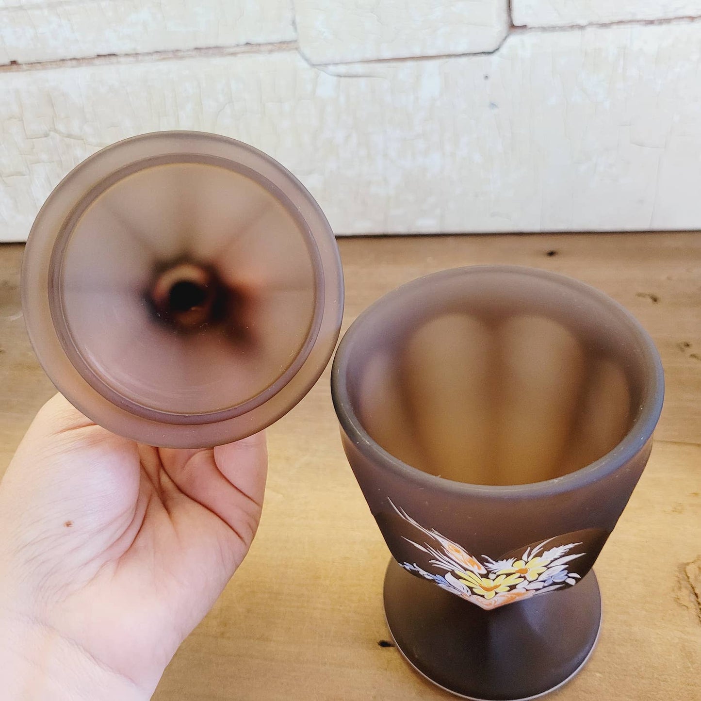 Westmoreland Brown Daisy Candy Jar with Lid