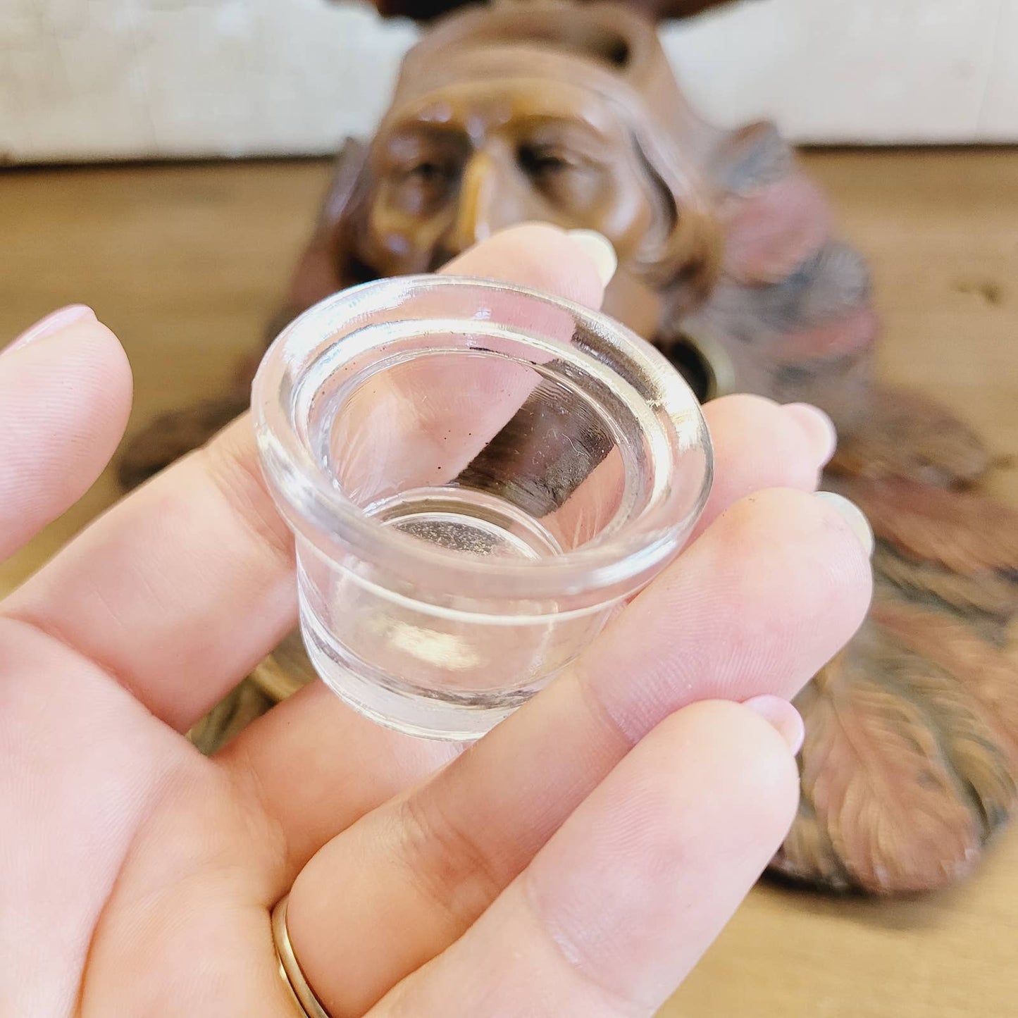 Early 1900s Antique Native American Indian Chief in Headdress Inkwell
