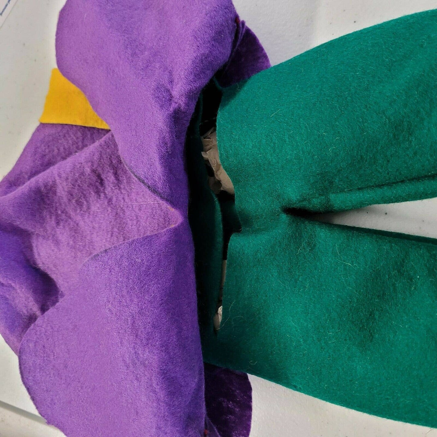 Rare Else Hecht Hand Puppet ~ German Felt Toy Elf Clown Doll w/ tag