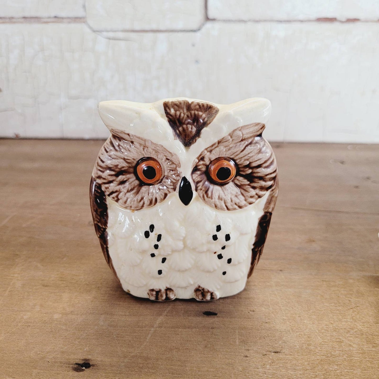 Vintage Enesco Owl Spoon Rest and Napkin Holder