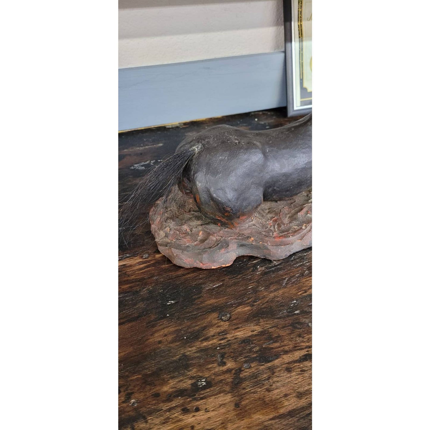 Vintage Handmade Clay Horse in Mud