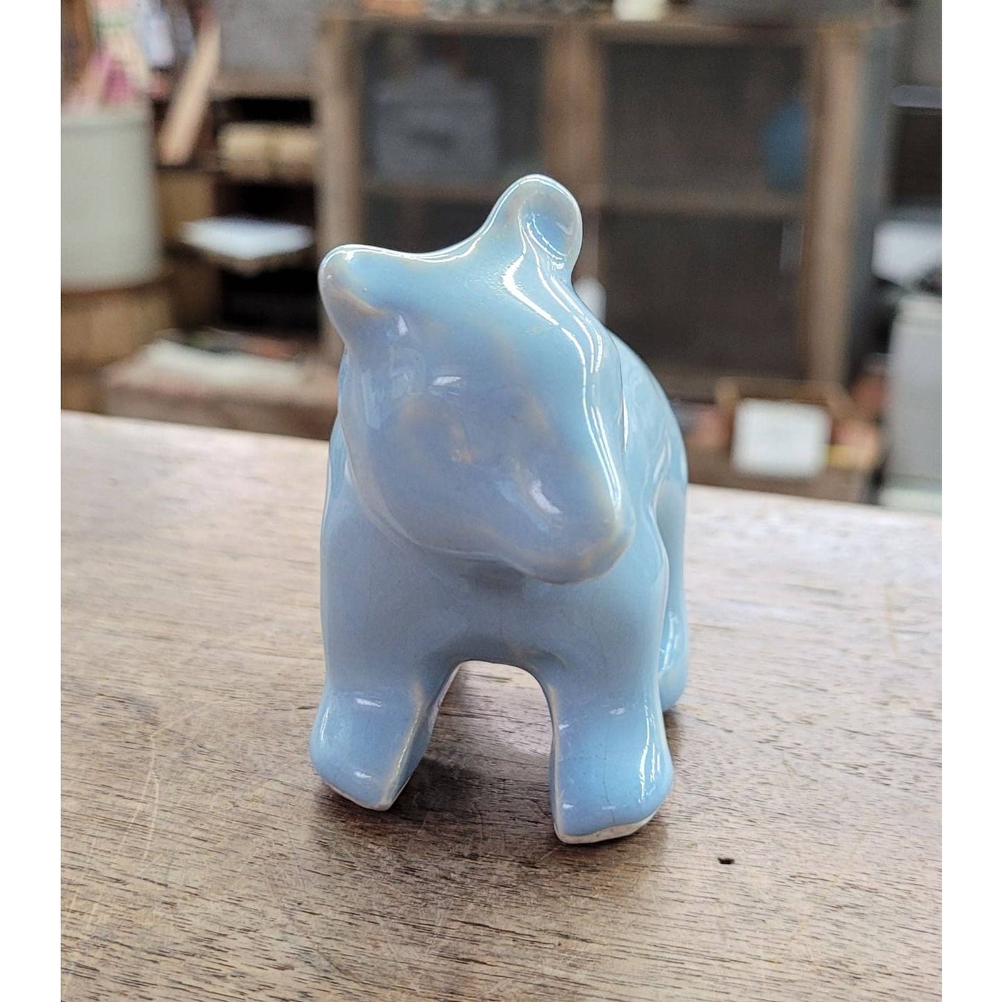 Shawnee Pottery Miniature Bear Blue