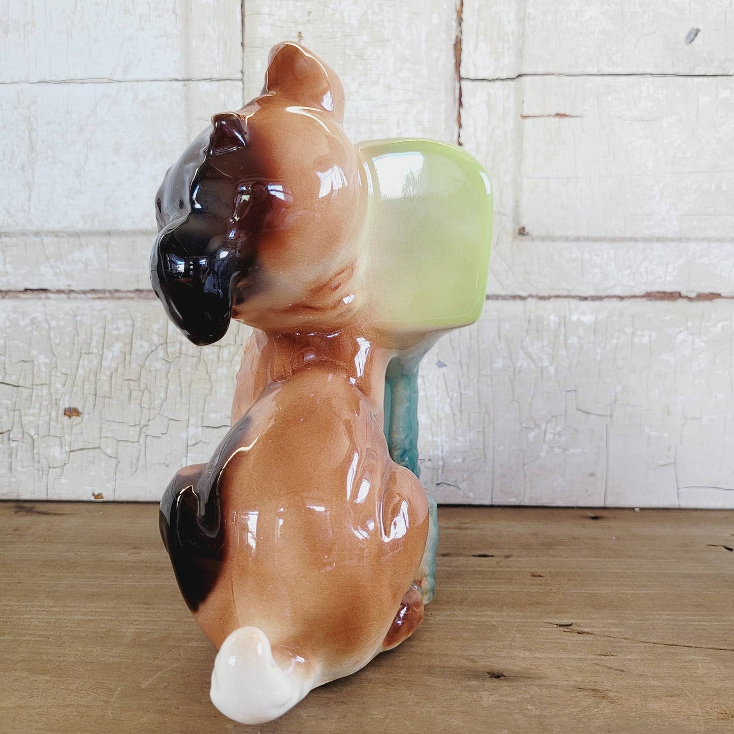 Vintage Royal Copley Dog Mailbox Planter