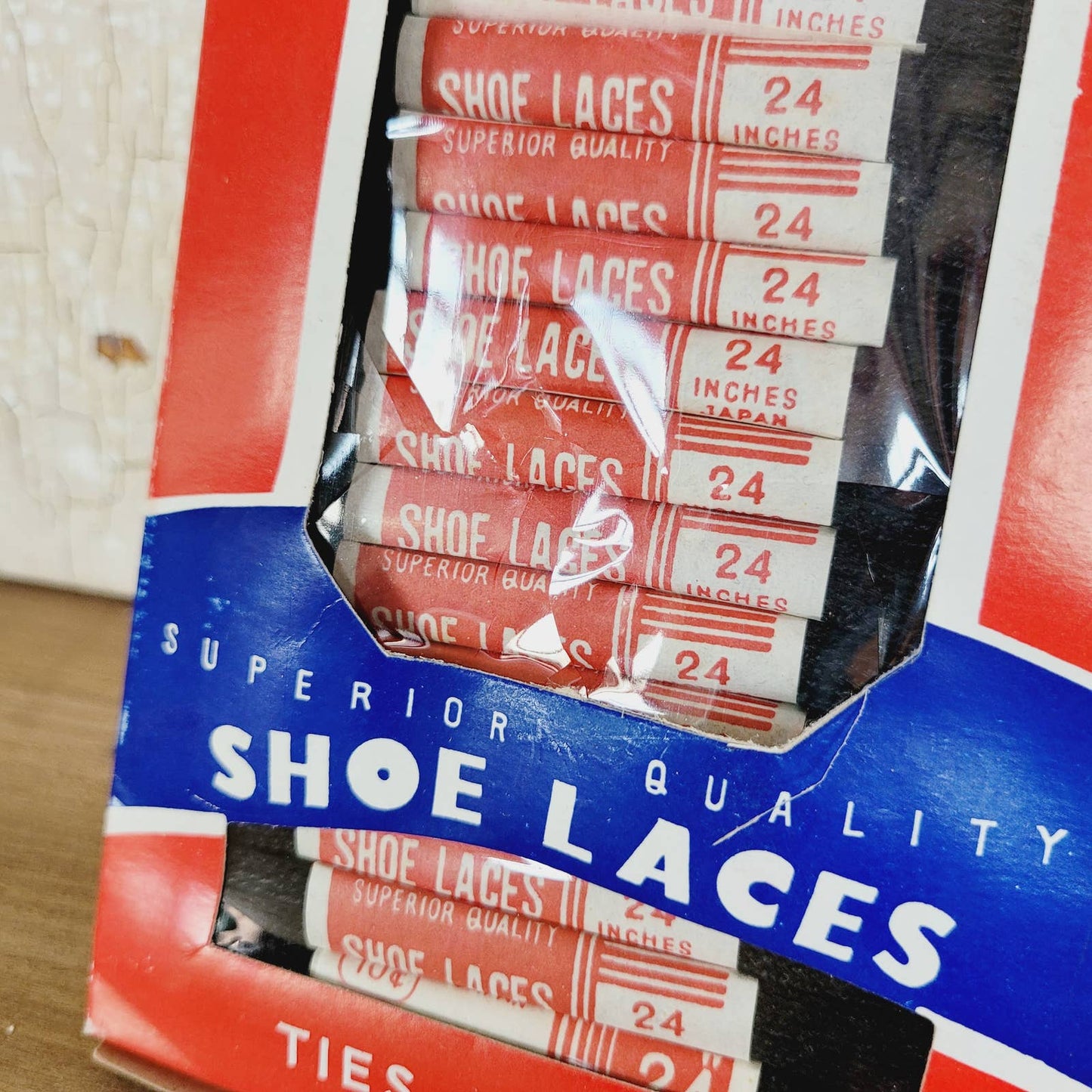 Vintage 24 Pairs PAULANNE Black 24" Shoe Laces, Made in Japan, Original Package