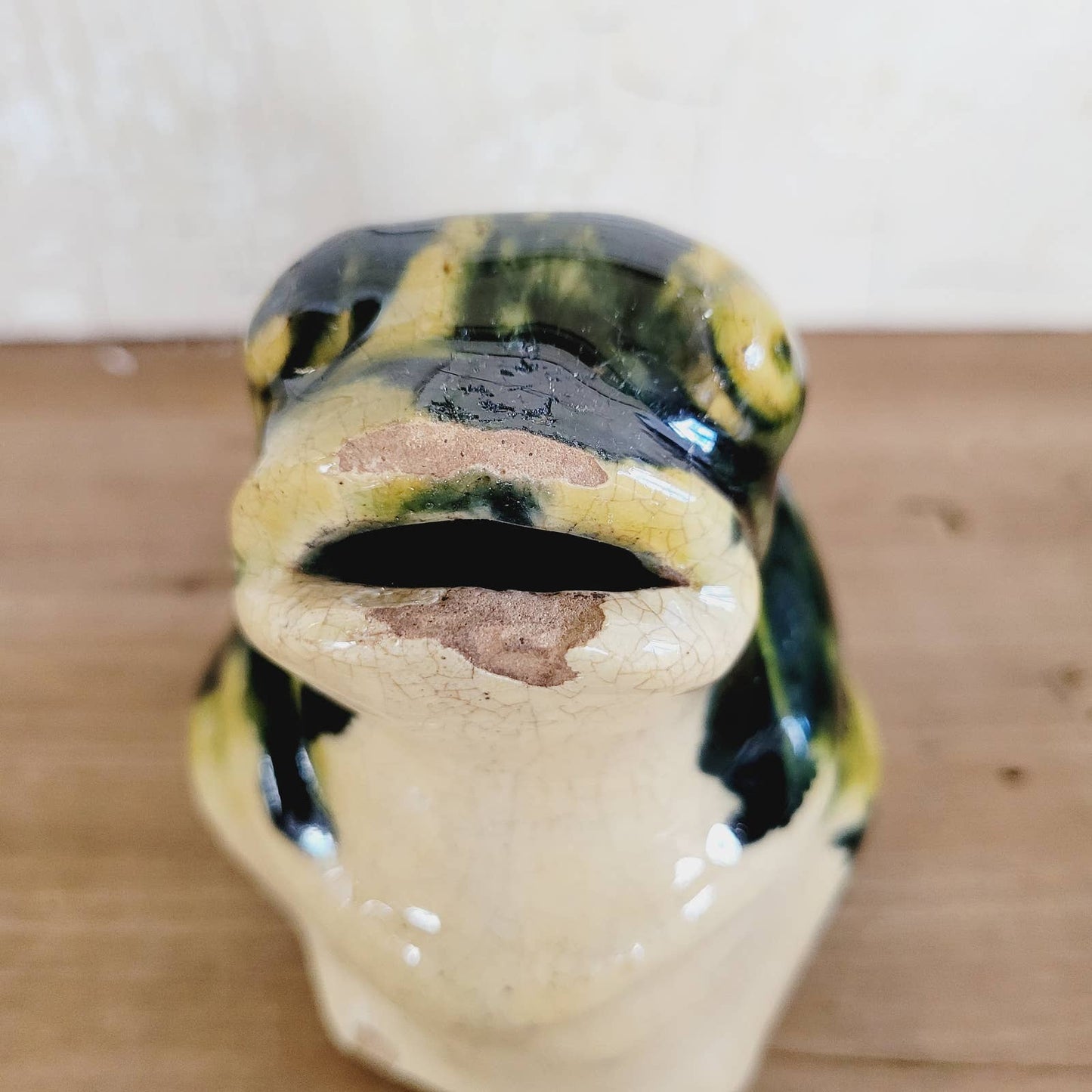 Vintage Seated Frog Roseville Pottery Still Bank