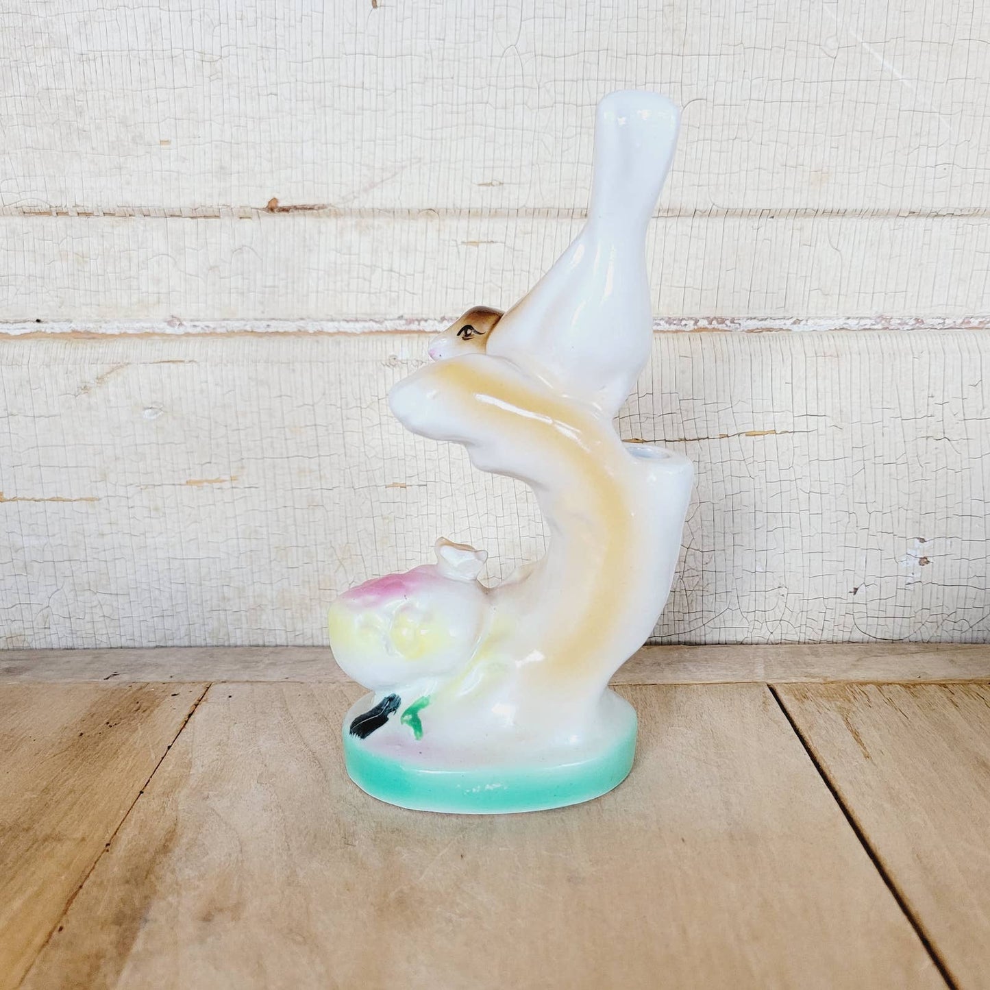 Vintage Bird Figurine Bud Vase