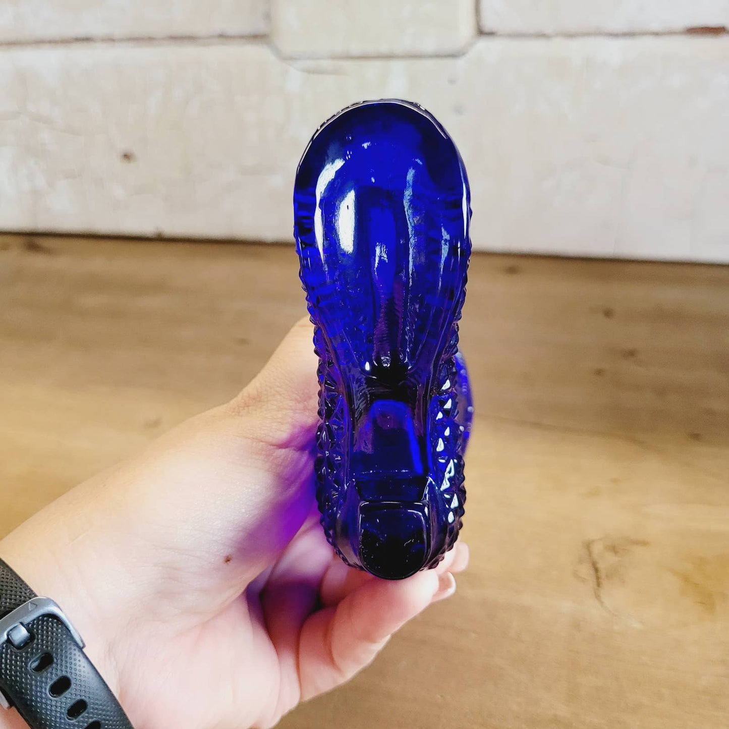 Mosser Glass Cobalt Blue Boot Shoe