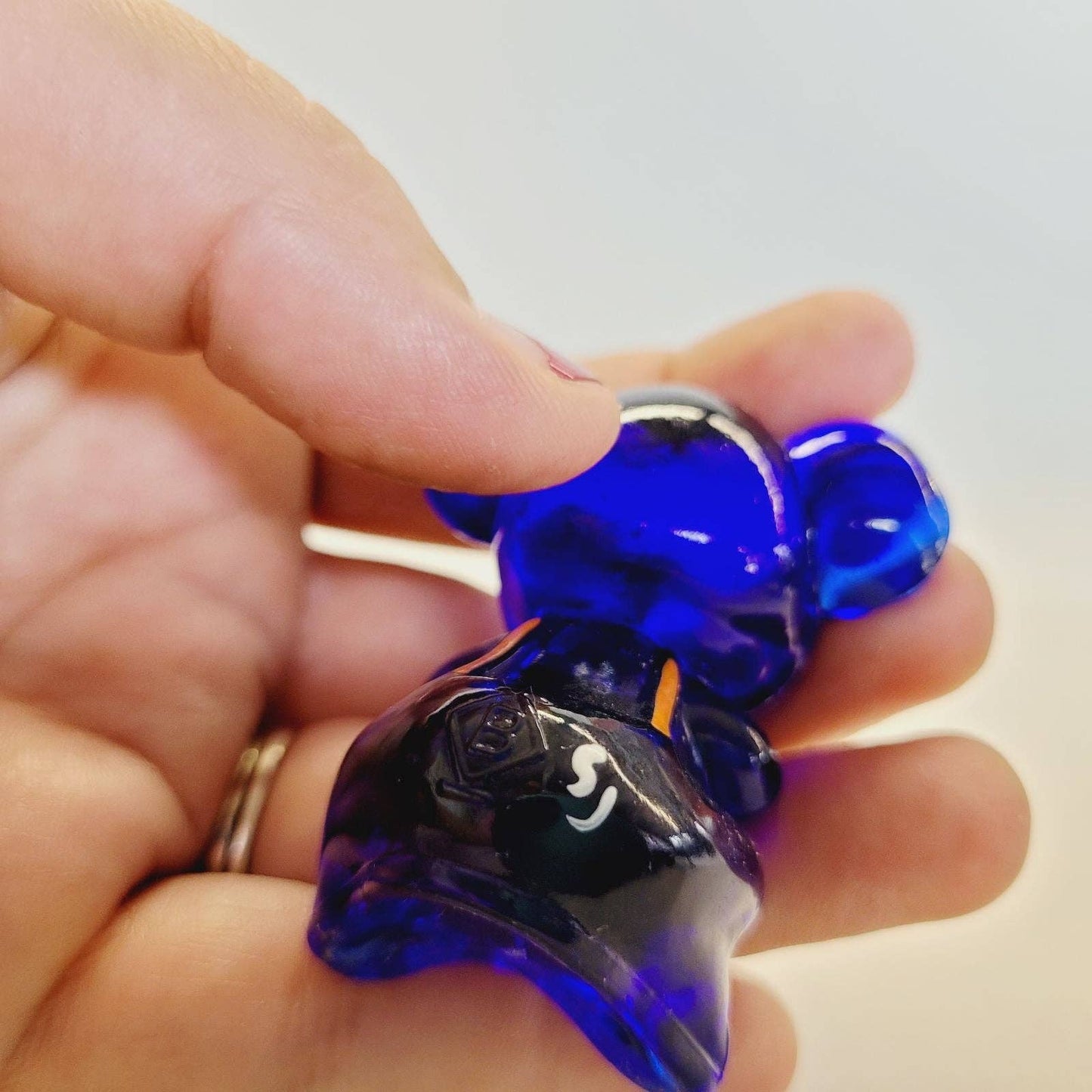 Boyd Glass Mouse Cobalt Painted