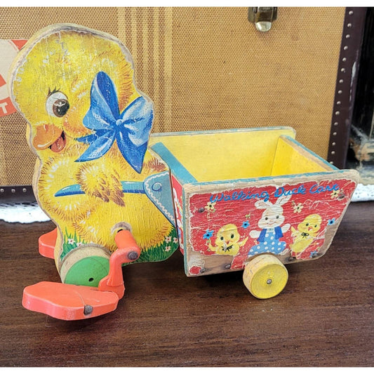 Vintage Fisher Price Chick & Cart
