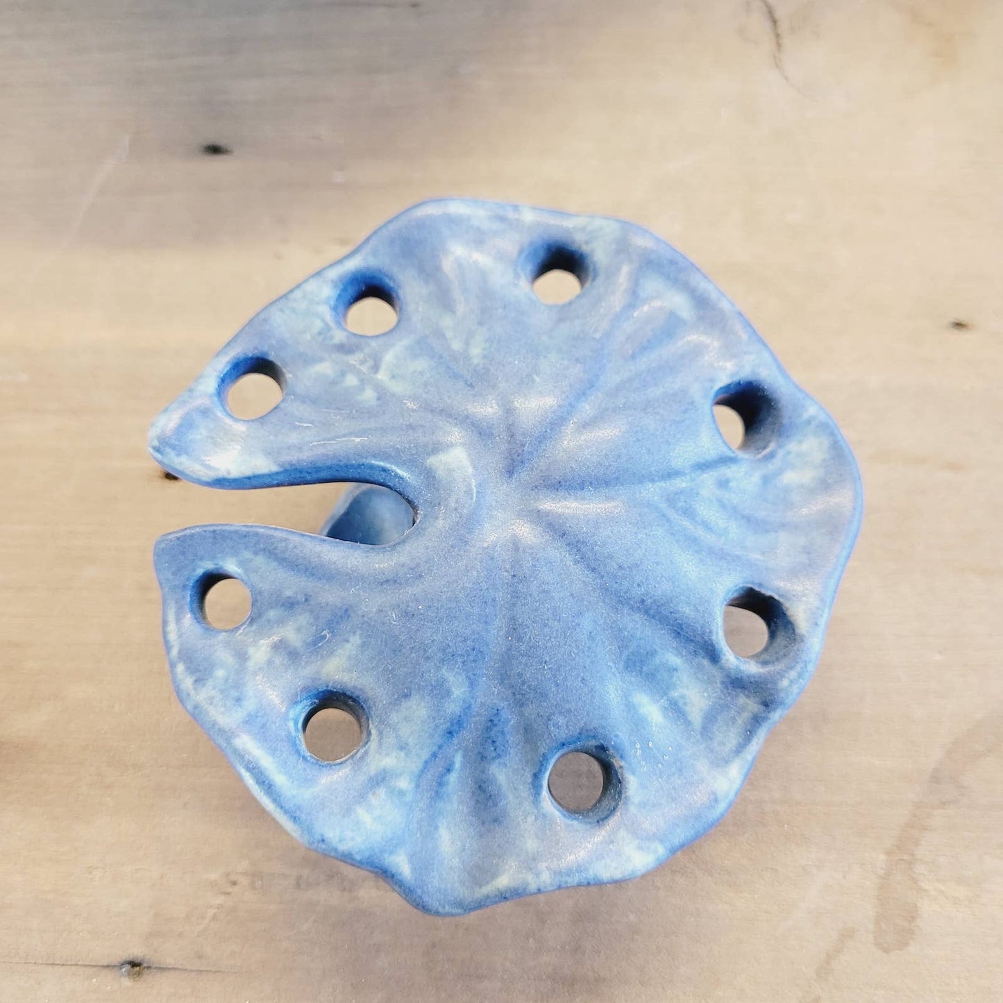 Vintage Peters Reed Pottery Bowl and Lily Pad Flower Frog Zane Ware